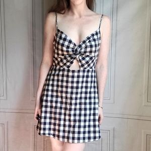 Wild Honey Cutout Gingham Mini Dress